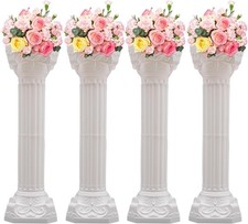 Pack/4 White Roman Pillar
