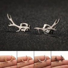 18KGold Silver  Antler Stud