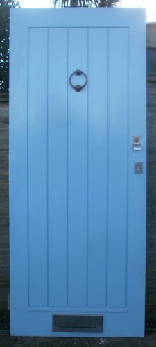Solid oak front door - door, 32"