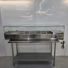 Table Top Pizza Fridge 1/3 Gastro Salad Chiller Saladette Topping Prep Polar ...