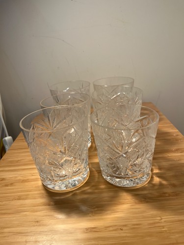 Cut polish crystal glasses - cut,