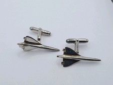 Pair Of Sterling 925 Silver Concord Airline Cufflinks