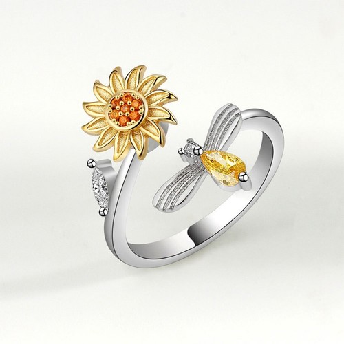 Sunflower fidget spinner ring - fidget,
