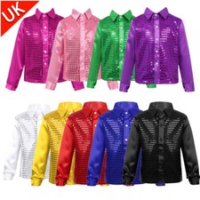 Boys Shiny Sequins Shirt Tops