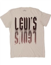LEVI'S Mens Graphic T-Shirt Top Large White BO09