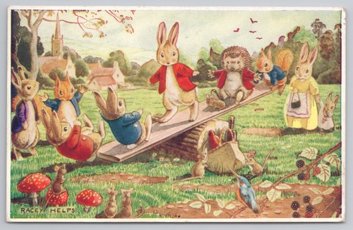 The see saw rabbits hedgehog - the,