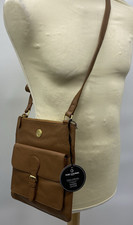 Pure Luxuries Chestnut Leather Crossbody Bag NWT                             B14