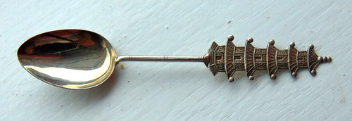 Solid silver teaspoon hong - solid,