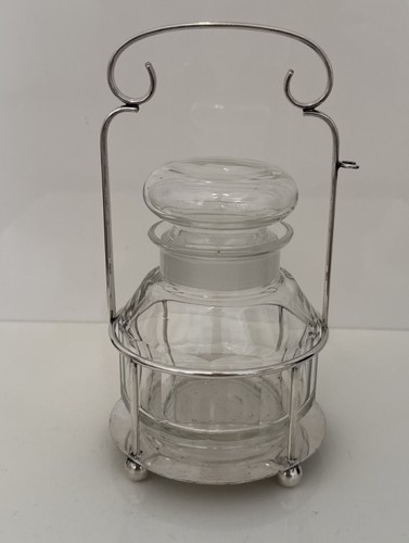 Vtg faceted glass - faceted, &