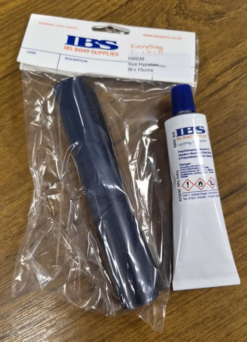Blue hypalon repair kit - blue, glue