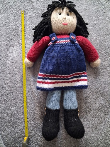 New hand knitted rag doll - knitted,