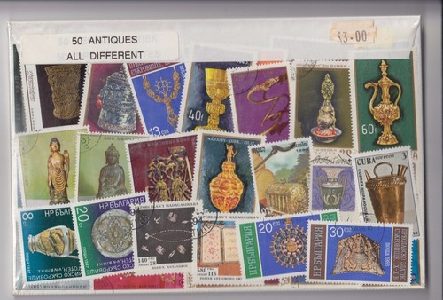 Different antiques stamps - 50,