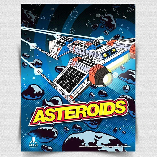 Asteroids game arcade metal - asteroids,