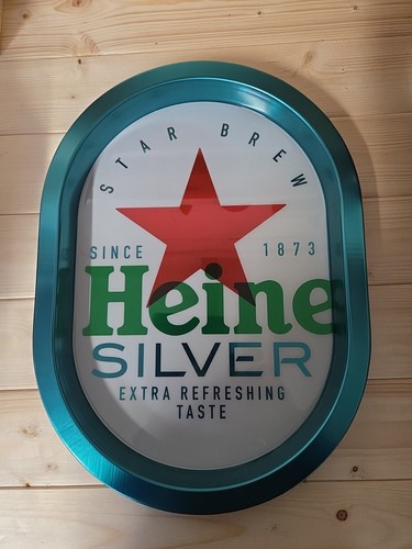 Heineken silver serving tray - heineken,