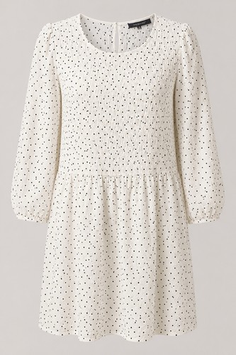 Primark white black polka - &,