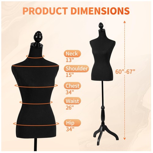Adjustable female dress form - dress,
