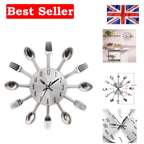 Unique cutlery wall clock - cutlery,