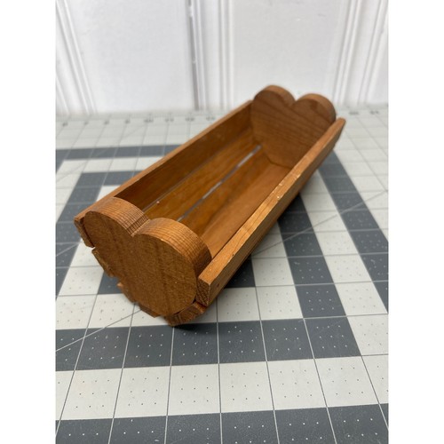Wood planter box heart - wood,