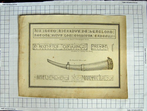 Old antique print inscription - old,