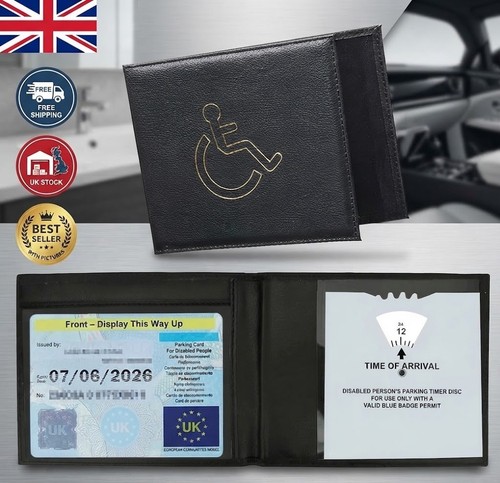 Disabled blue badge - badge, holder