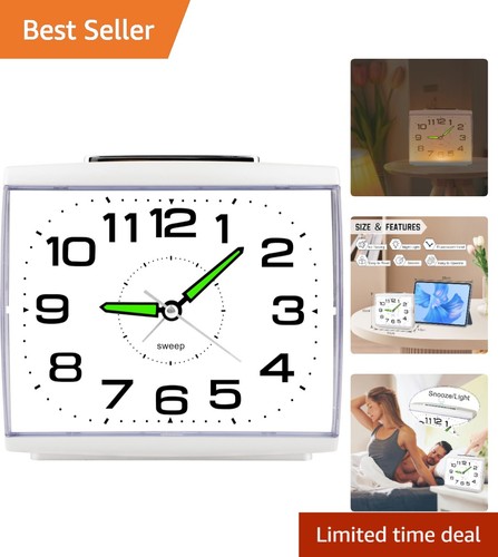 Elegant bedside analog clock - analog,