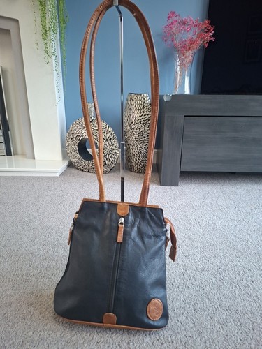 Vera pelle black tan - tan, soft