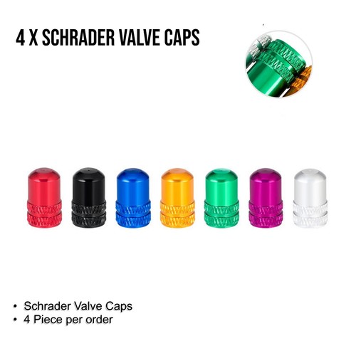 Schrader valve caps dust - 4, x