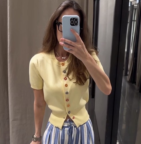 Zara cardigan with flower - zara,