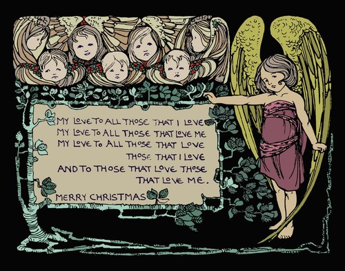 Christmas angels cherubs - christmas, cherubs-