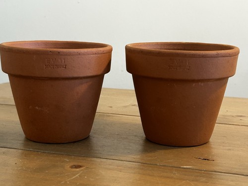 Pair vintage chunky terracotta - pair,