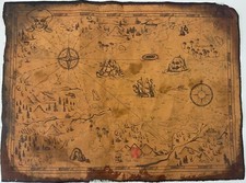 Big treasure map pirate - big,