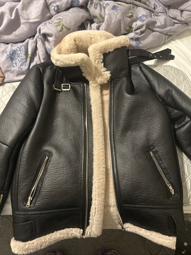 Zara faux leather aviator - zara,