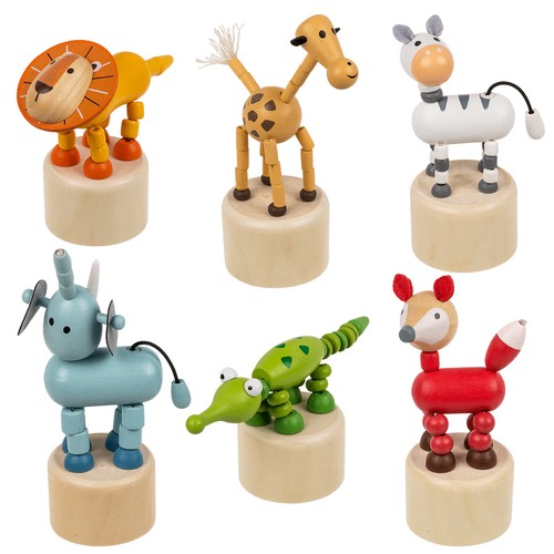 Retro wooden animal push - retro,