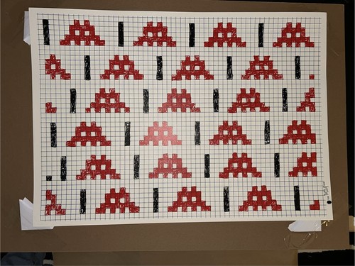 Invader homework print - invader, 100