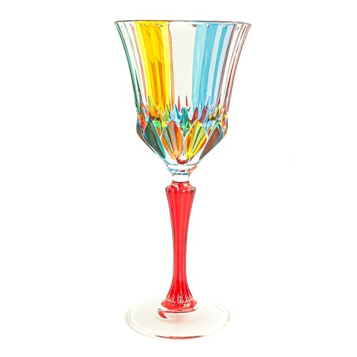 Murano wine glass - wine, red