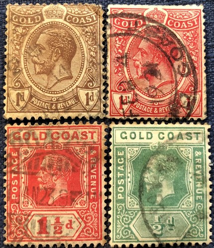 Gold coast vintage stamps - gold,