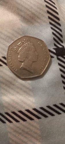 1997 pence coin - 50, coin,