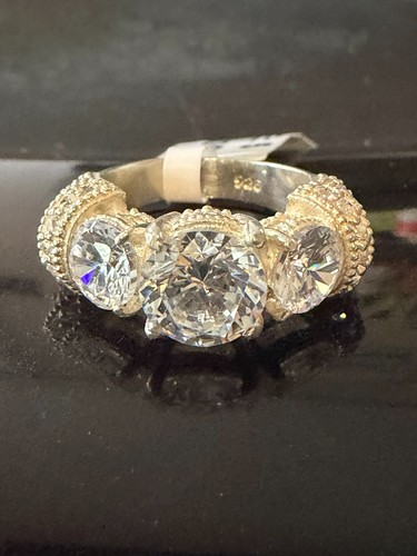 Sterling silver three - silver, stone