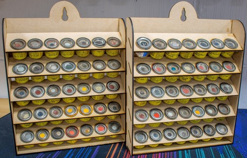 Paint tin storage rack - tin,