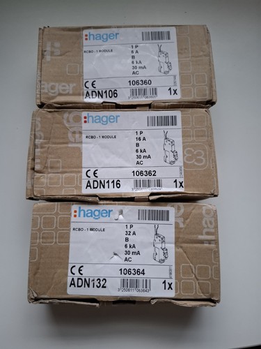 Hager rcbo modules adn106 - x, (adn106