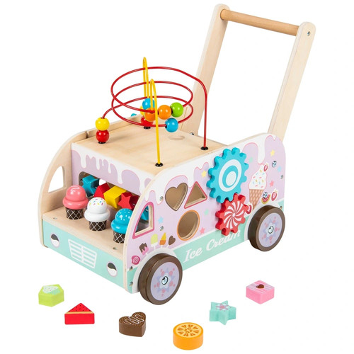 Wooden ice cream wagon - ice,