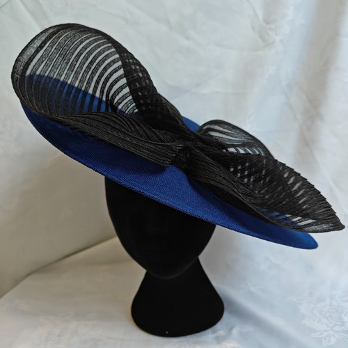Royal blue black - bow, 40cm