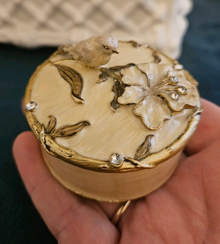 Vintage enamel champagne gold - enamel,