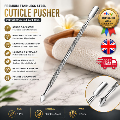 Stainless steel nail cuticle - steel,