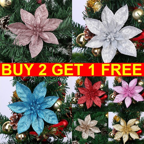 10x christmas large poinsettia - 10x,