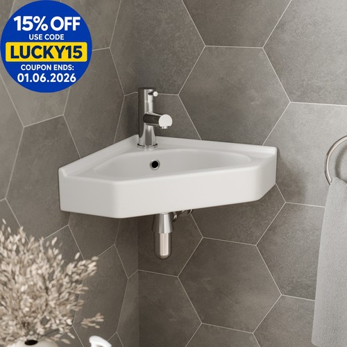 Cloakroom corner wall hung - wall,