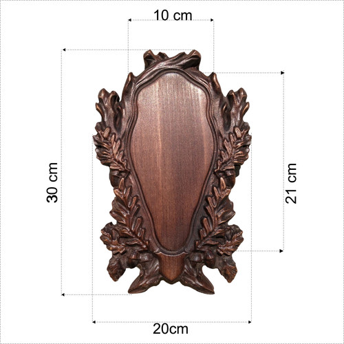 Wooden deer trophy shield - deer, roe