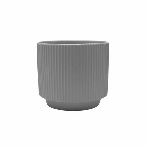 Ceramic ribbed indoor plant - ceramic,