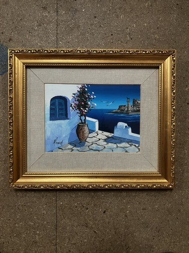 Framed oil board - oil, painting