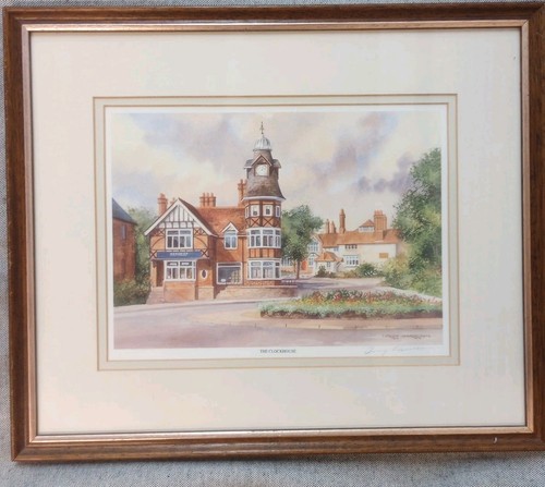 Vintage signed framed wall - framed,